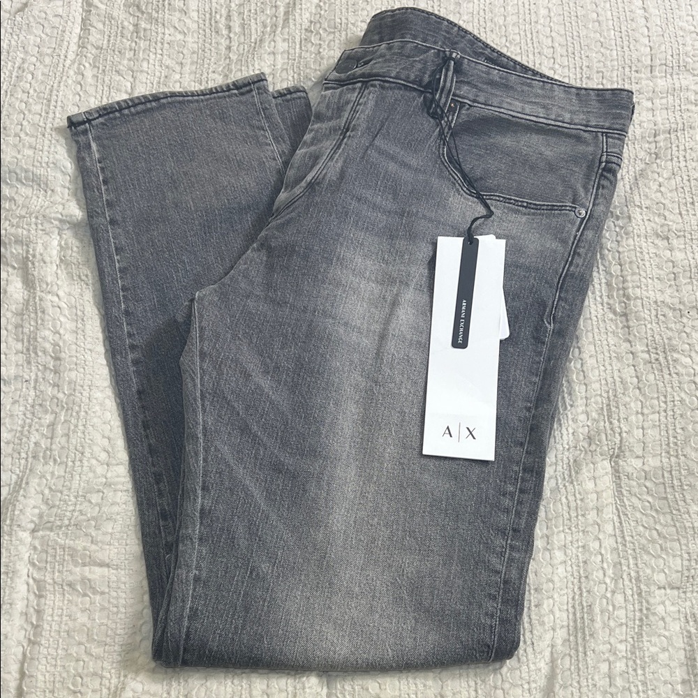 A/X Armani Exchange men’s Charcoal Straight skinny Leg Jeans size 40